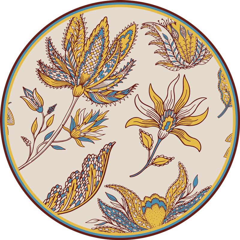 乙烯基花草地毯 华丽的花卉优雅 - TenStickers