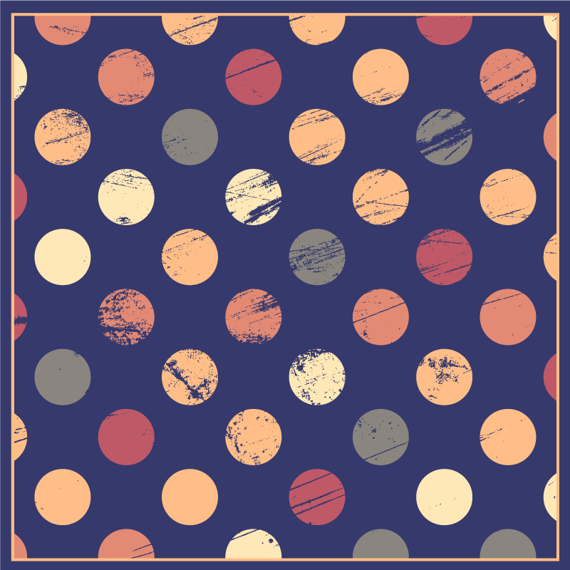 乙烯基地毯几何 抽象点状图案 - TenStickers