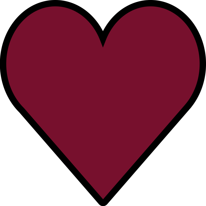 卧室乙烯基地毯 简单的心形 - TenStickers