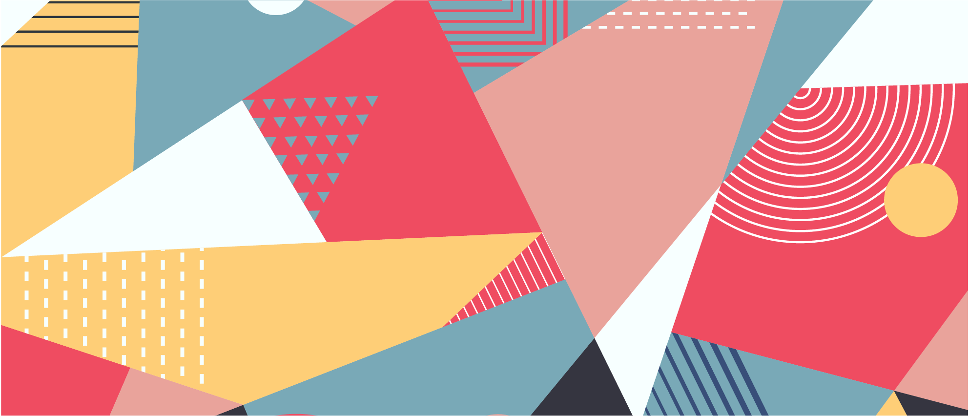 乙烯基地毯几何 多彩的几何构图 - TenStickers