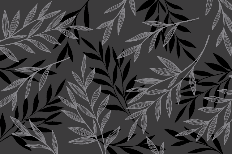 乙烯基花草地毯 树叶剪影 - TenStickers