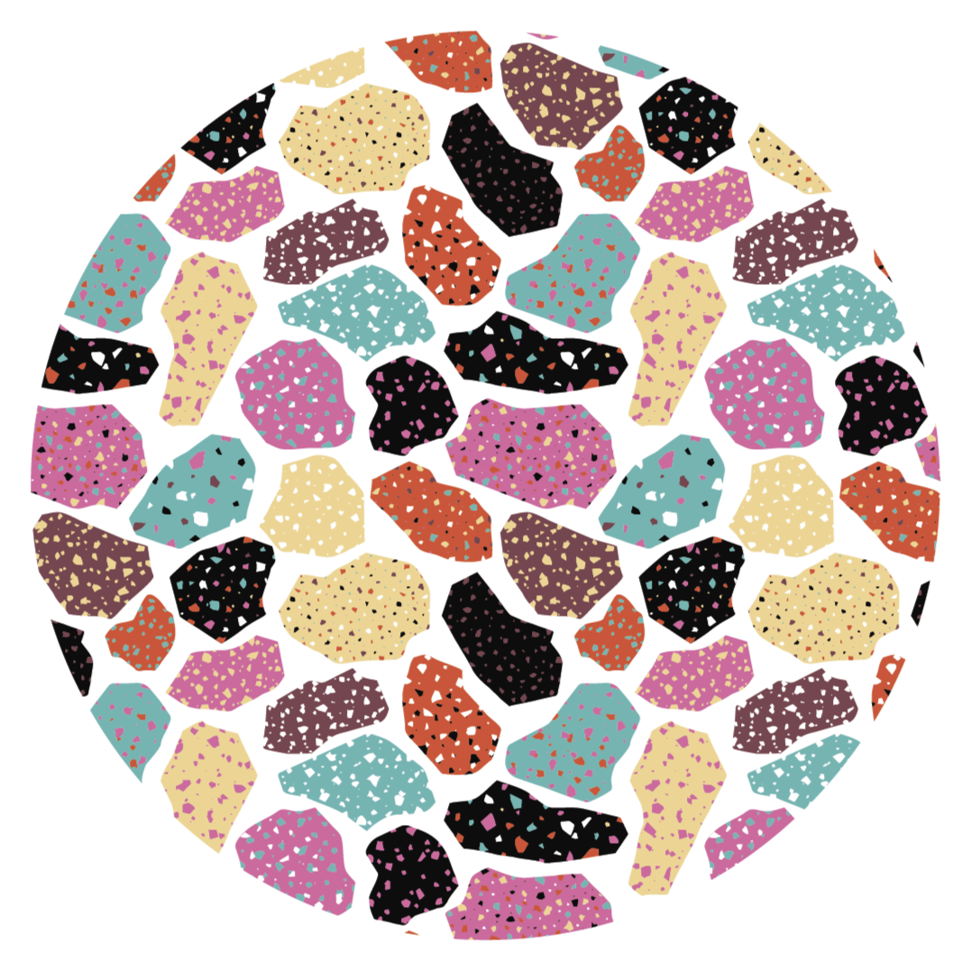 乙烯基地毯动物印花 斑驳水磨石 - TenStickers