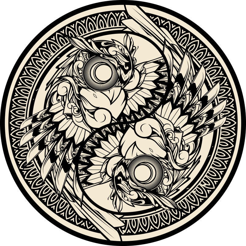 乙烯基地毯 详细的曼陀罗 - TenStickers