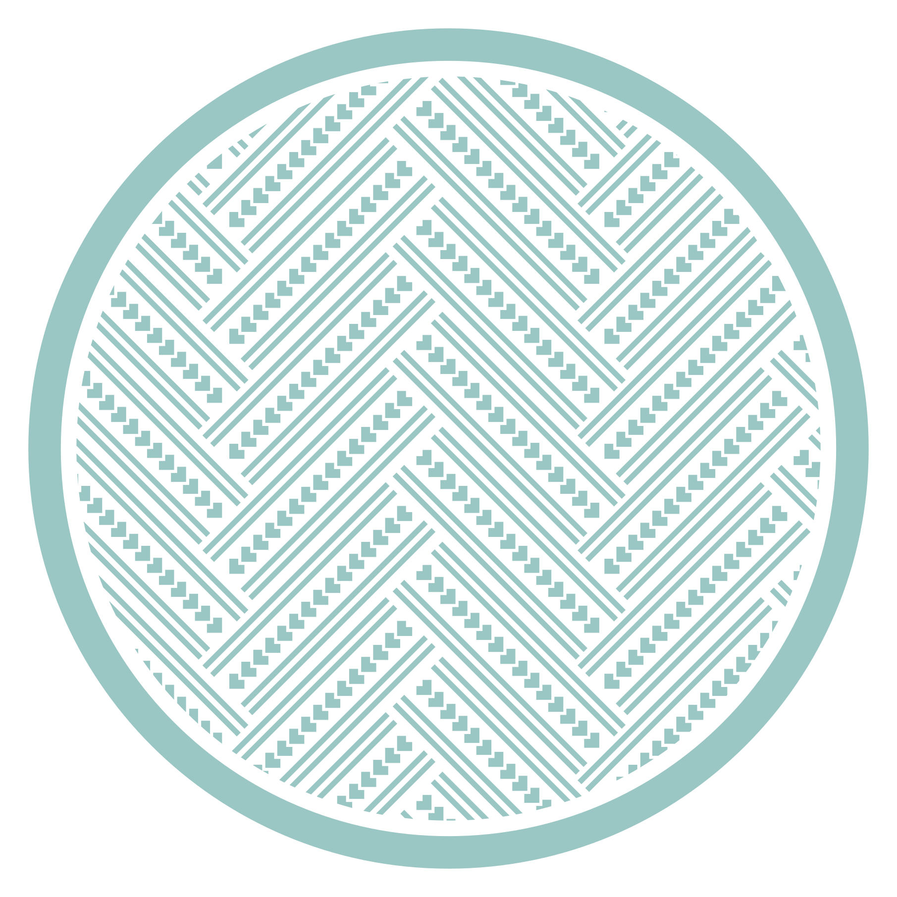 乙烯基地毯几何 几何图案圆形 - TenStickers