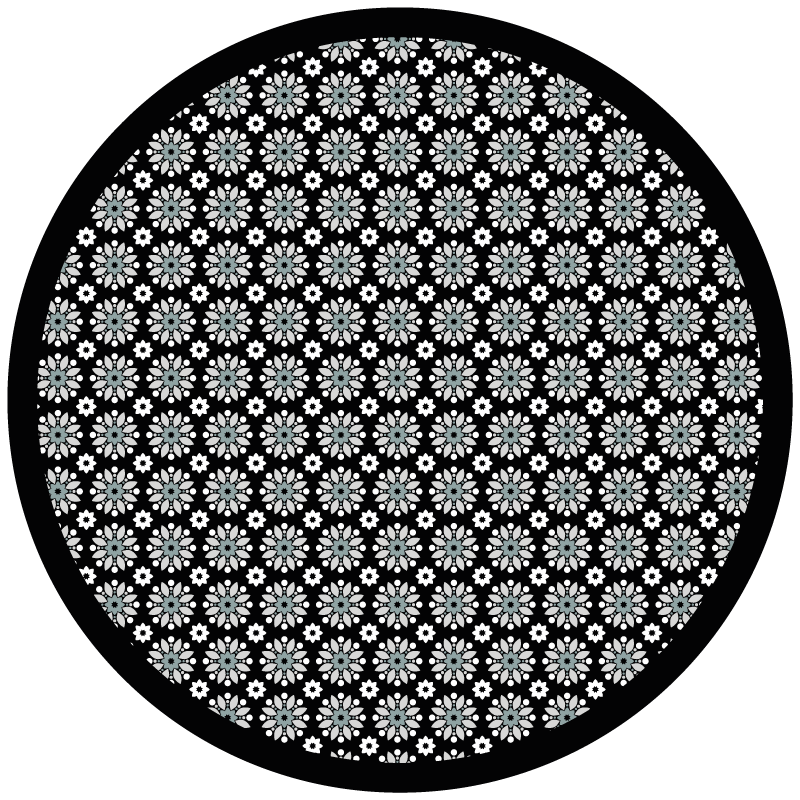 乙烯基花草地毯 花卉圆形图案 - TenStickers