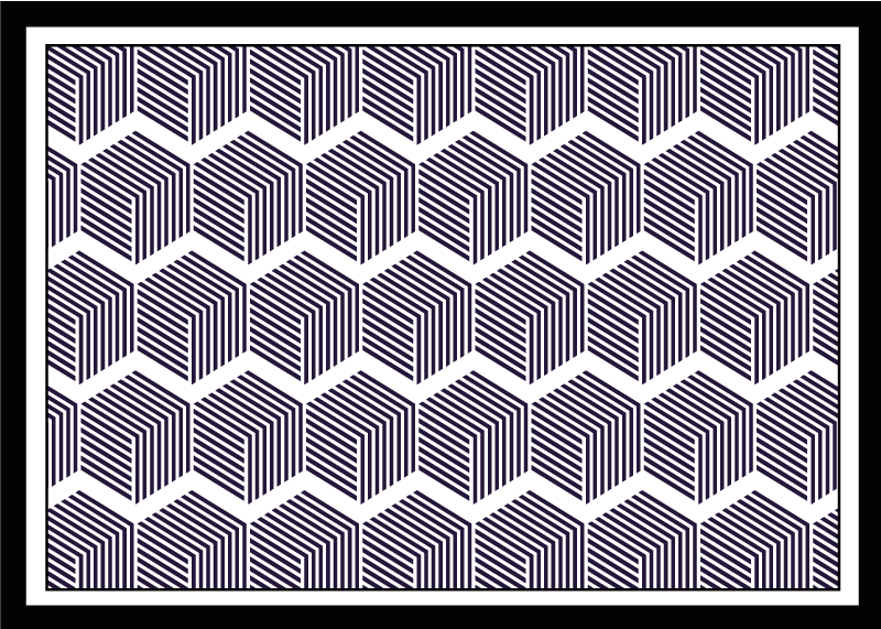 乙烯基地毯几何 立体主义对比 - TenStickers