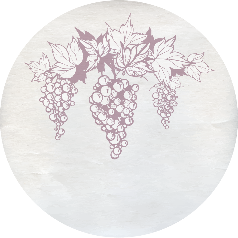 乙烯基花草地毯 葡萄植物徽 - TenStickers