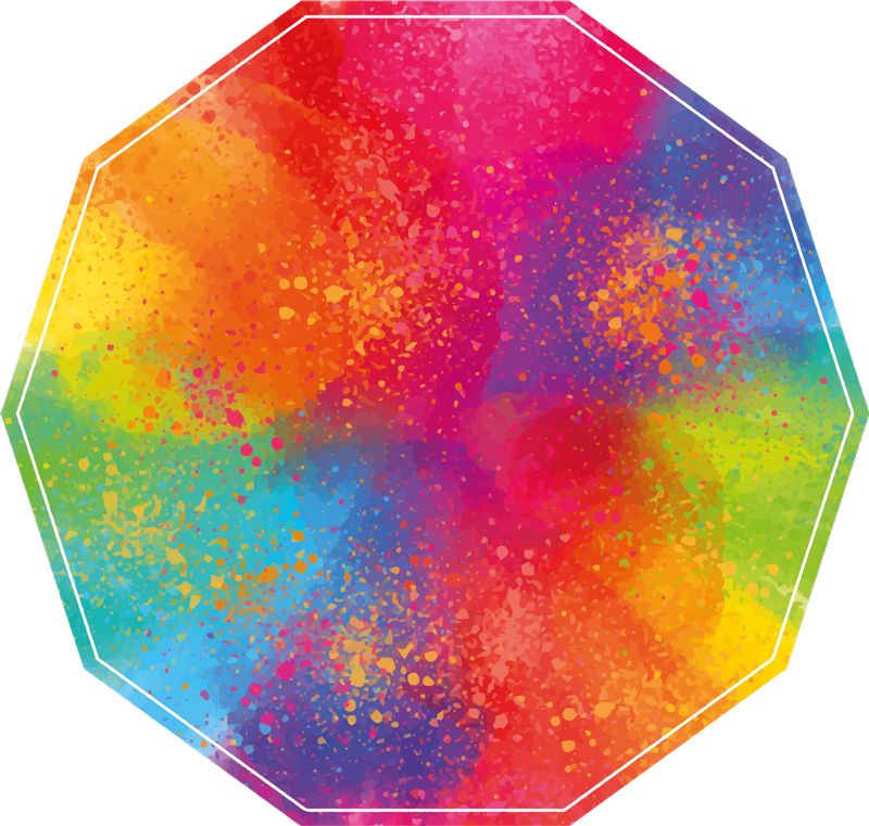 大理石乙烯基地毯色彩斑斓的六边形 - TenStickers