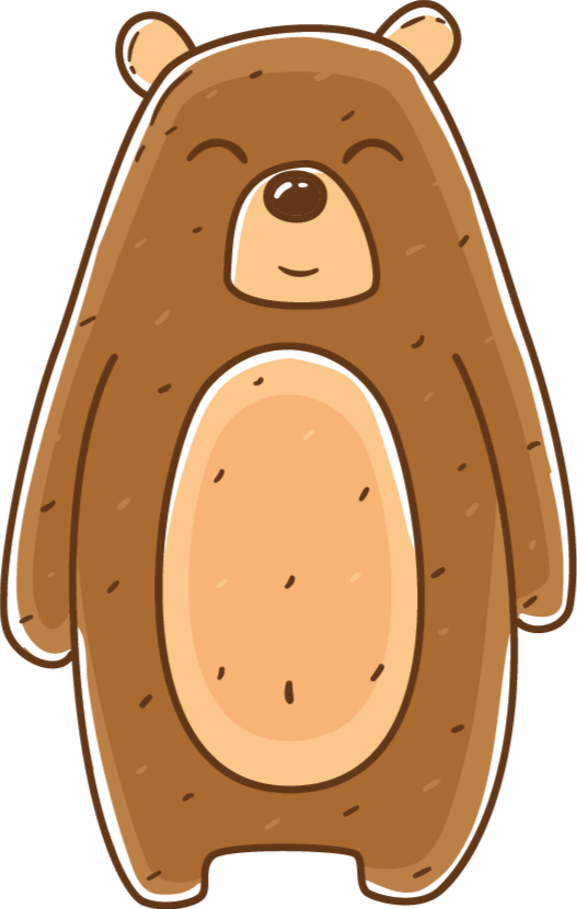 乙烯基地毯动物 熊插图 - TenStickers