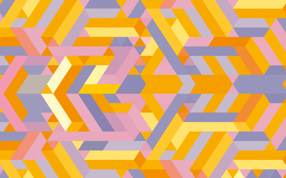 乙烯基地毯浴室 几何图案重叠 - TenStickers