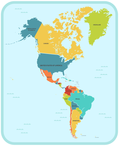 乙烯基地毯 教育世界地图 - TenStickers