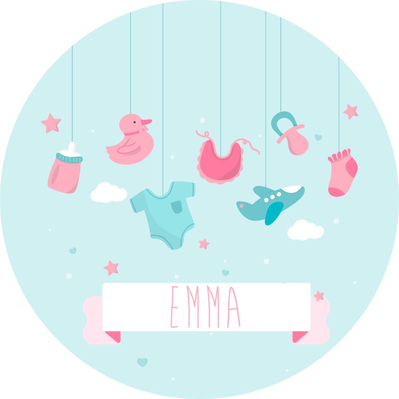 乙烯基地毯托儿所 个性化育儿室 - TenStickers