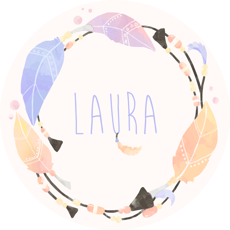 乙烯基地毯名称 个性化羽毛圈 - TenStickers