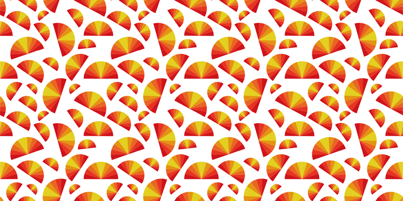 乙烯基地毯几何 环状图案阵列 - TenStickers