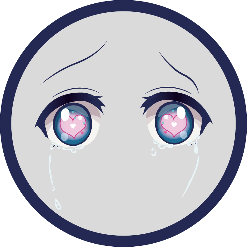 乙烯基地毯 哭泣的动漫脸 - TenStickers