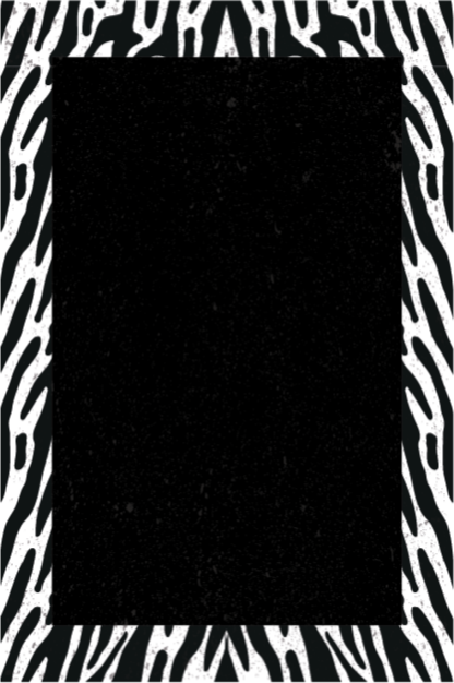 乙烯基地毯动物印花 单色斑马 - TenStickers