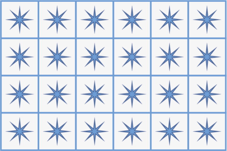 乙烯基地毯 罗盘星形瓷砖 - TenStickers