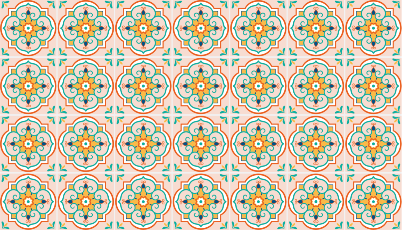 乙烯基地毯 马赛克图案 - TenStickers