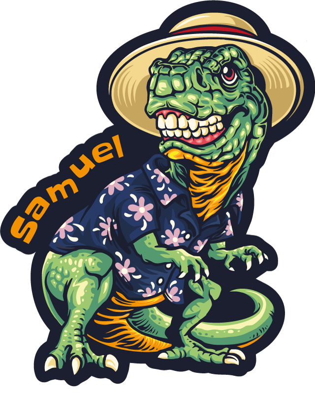 乙烯基地毯名称 恐龙度假服装 - TenStickers