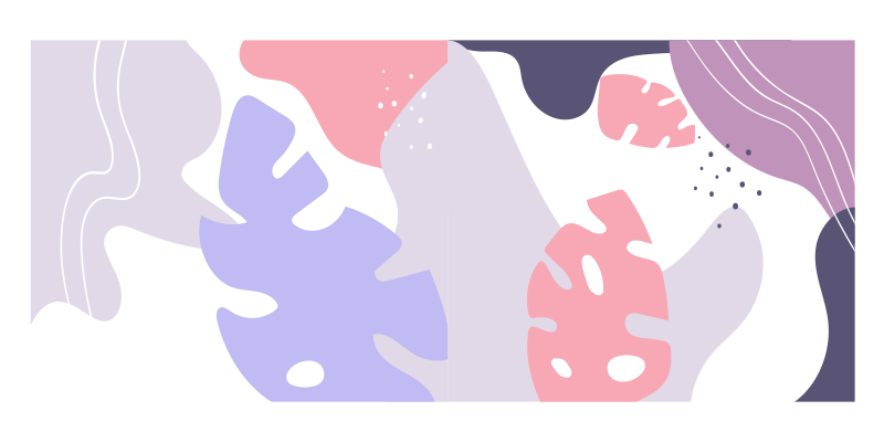 乙烯基地毯质地 抽象的龟背竹 - TenStickers