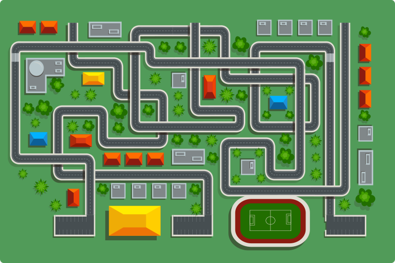 乙烯基地毯道路 城市道路设计 - TenStickers