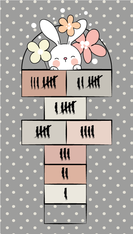 乙烯基地毯托儿所 跳房子游戏 - TenStickers