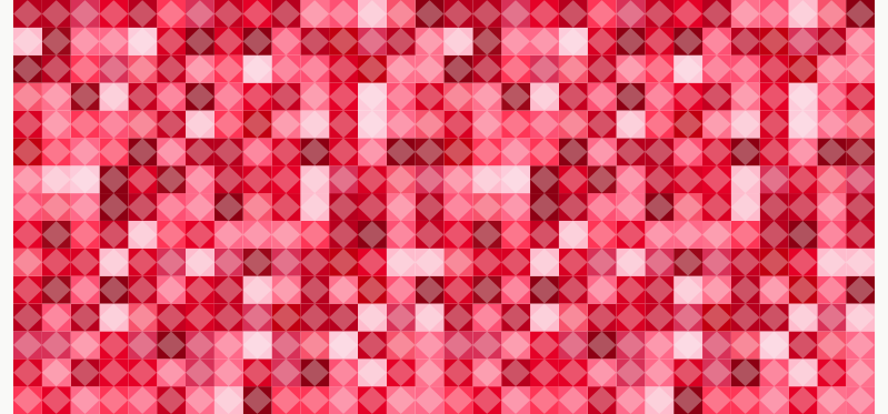 乙烯基地毯几何 红色几何图案 - TenStickers