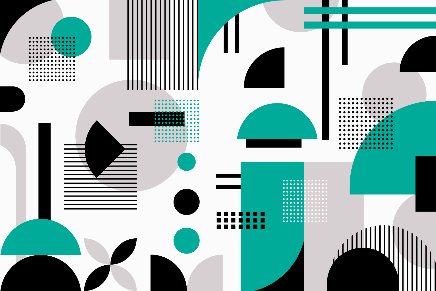 乙烯基地毯搭配青绿色几何图形 - TenStickers