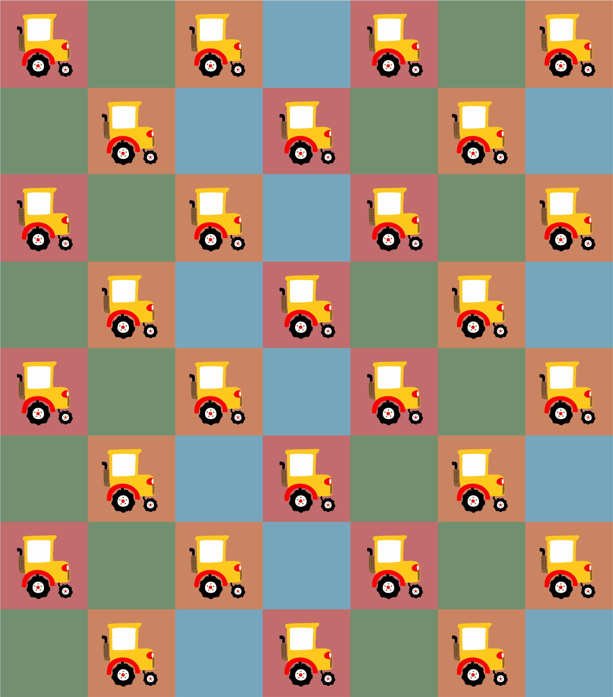 乙烯基地毯 拖拉机图案 - TenStickers