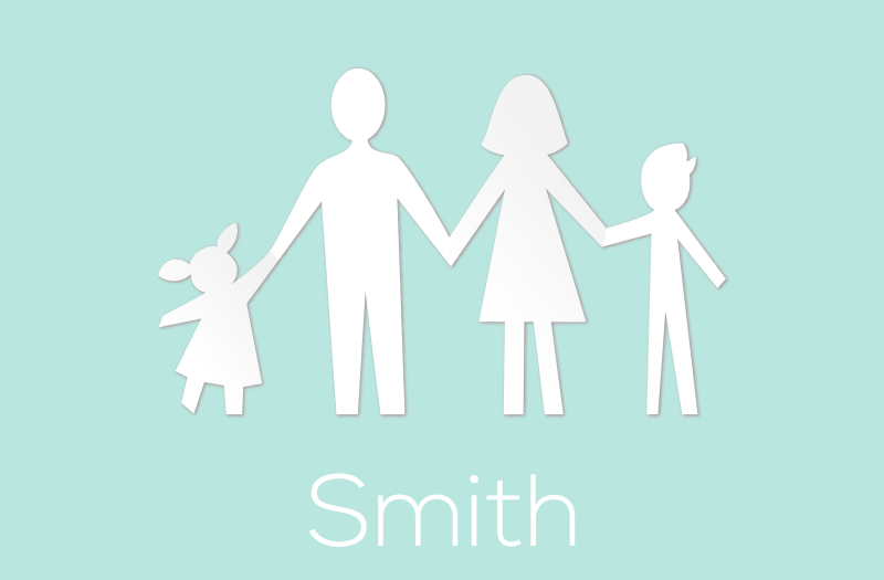 乙烯基地毯名称 可定制的家庭 - TenStickers