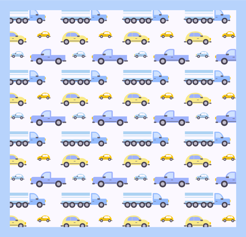 乙烯基地毯 儿童 好玩的交通主题 - TenStickers