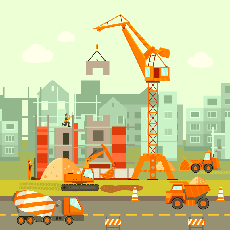 乙烯基地毯 儿童 建筑游乐场 - TenStickers