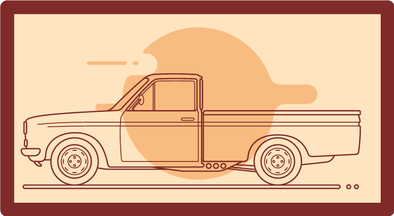 乙烯基地毯 儿童 玩具车插图 - TenStickers