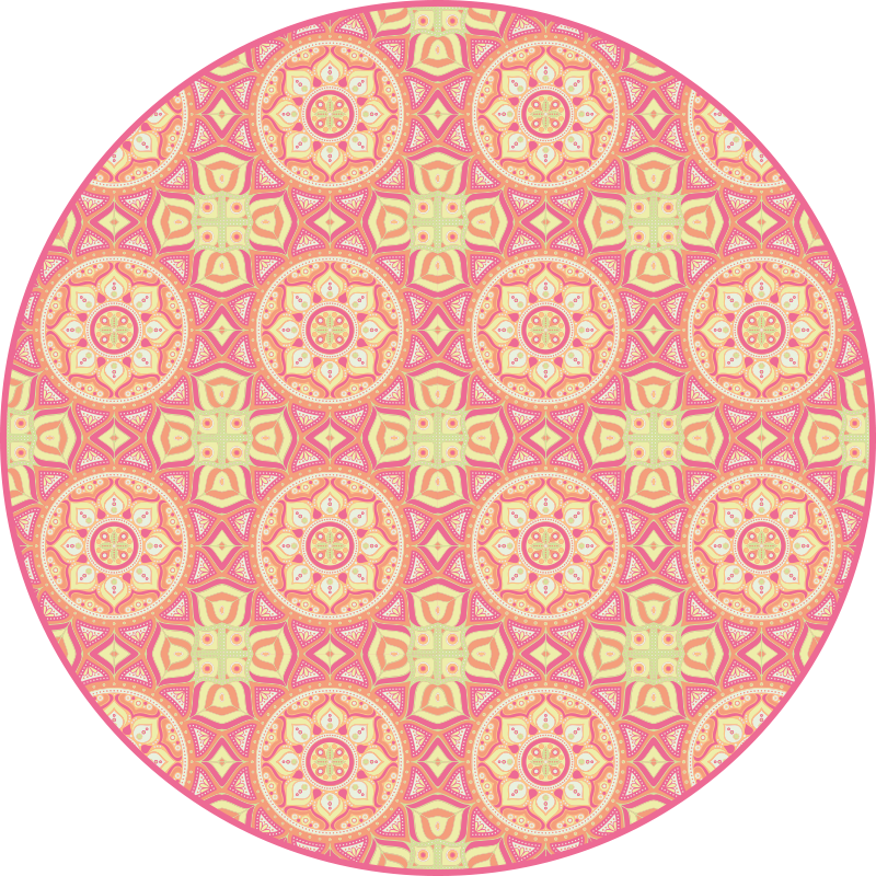 乙烯基地毯 曼陀罗图案圆 - TenStickers