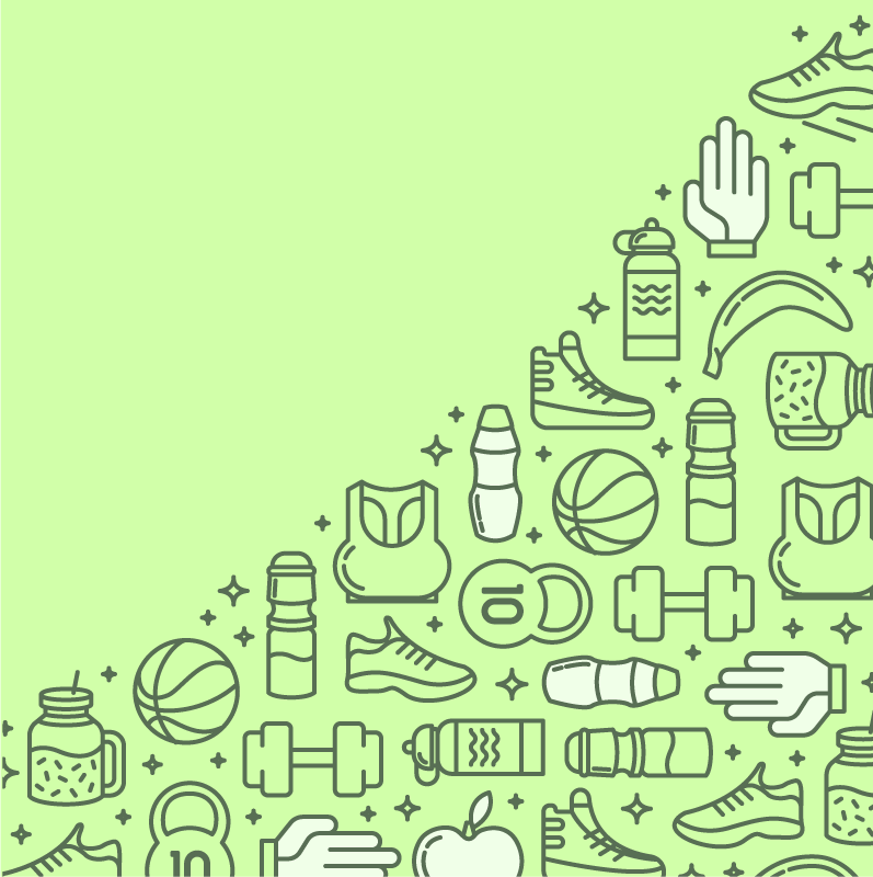 乙烯基地毯 健身用品 - TenStickers