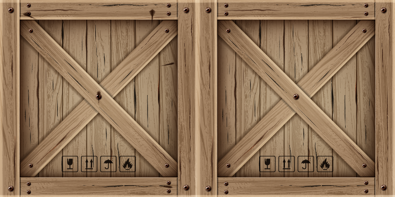 乙烯基地毯木纹 木箱错觉 - TenStickers