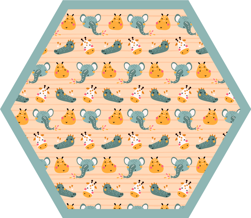 乙烯基地毯 野生动物图案 - TenStickers