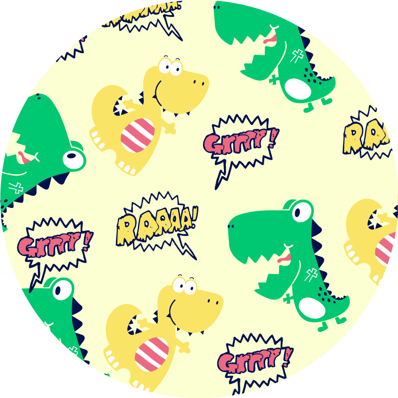 恐龙图案卧室地毯 - TenStickers