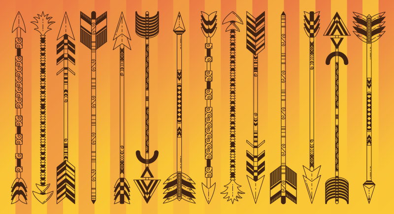 民族乙烯基地毯箭头图案 - TenStickers