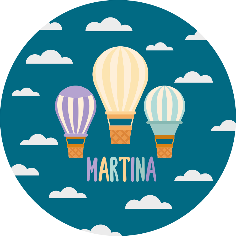 乙烯基地毯与名字气球相结合 - TenStickers