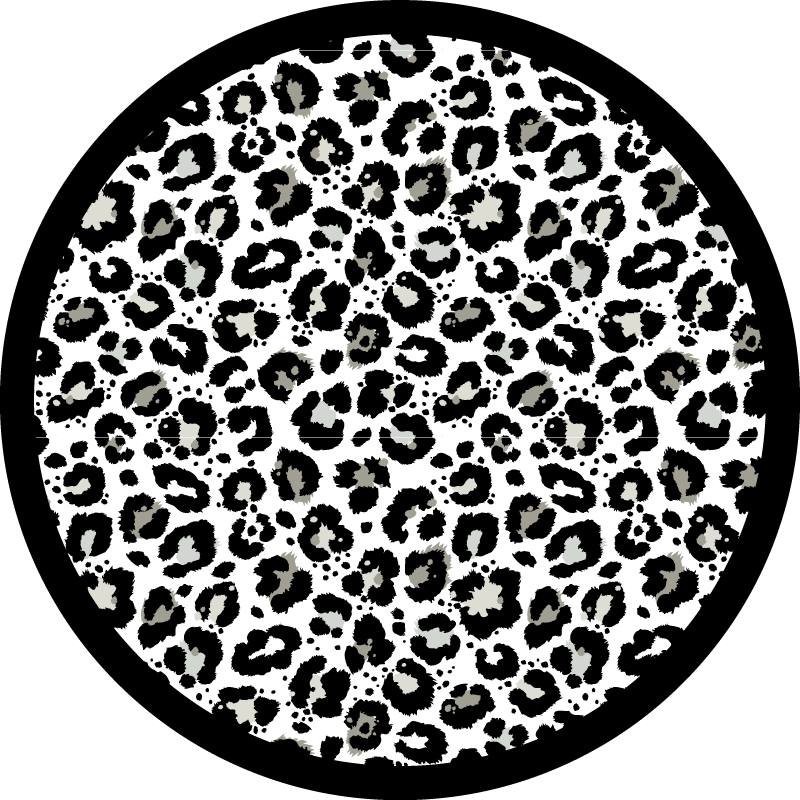 乙烯基地毯动物印花豹纹圆形 - TenStickers