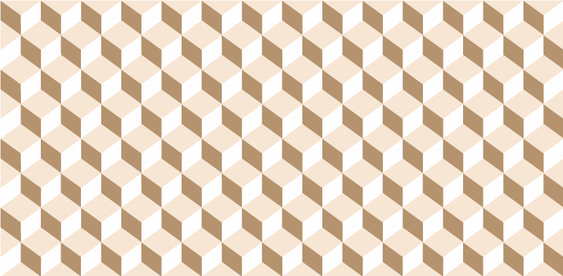 乙烯基厨房地毯立方蜂窝图案 - TenStickers