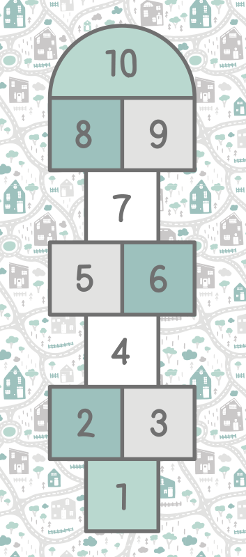 乙烯基地毯游戏适合跳房子游乐区 - TenStickers