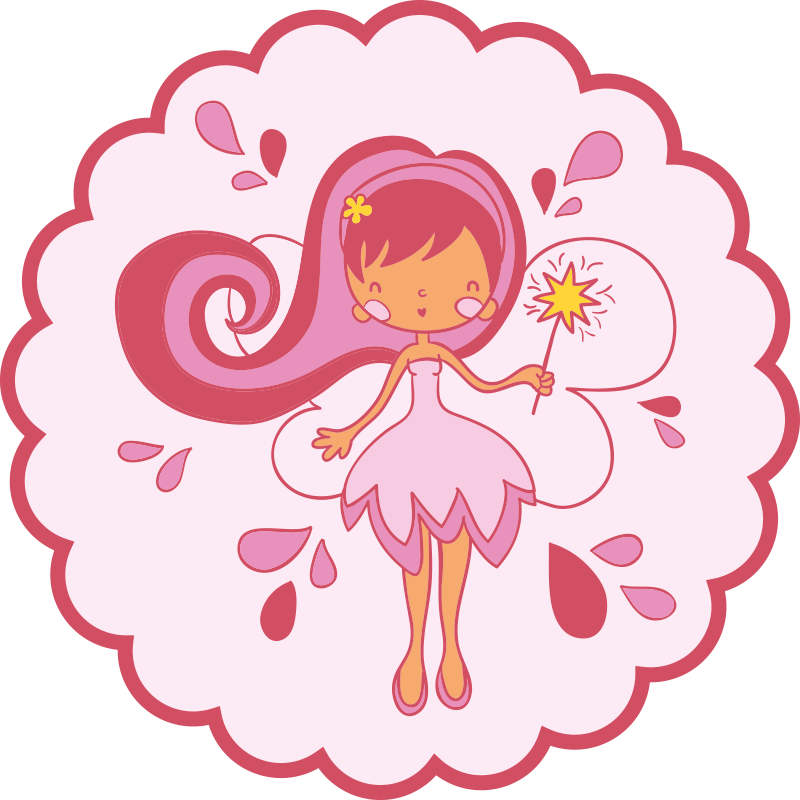 乙烯基地毯 儿童 迷人仙女造型 - TenStickers