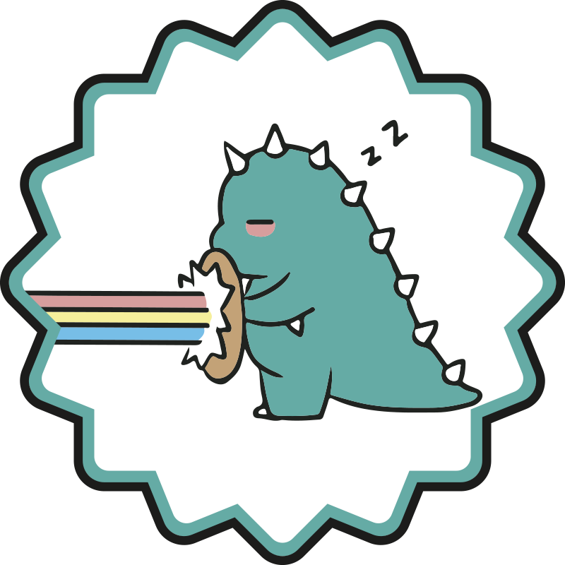 乙烯基地毯恐龙彩虹呼吸 - TenStickers