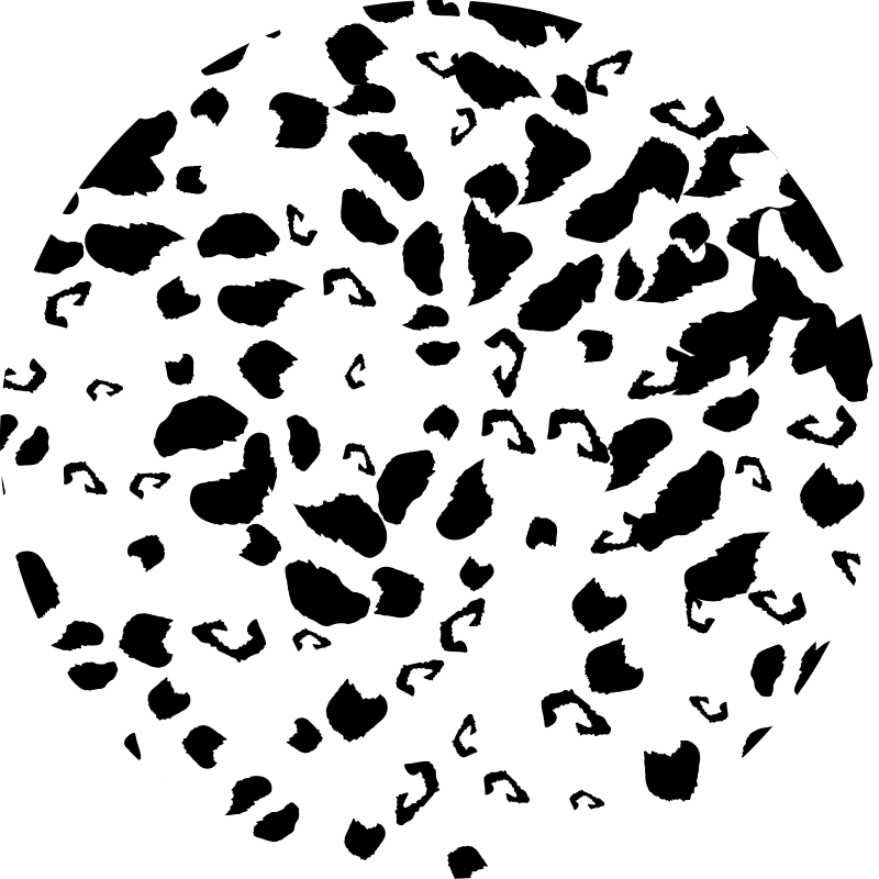 乙烯基地毯动物印花黑白长颈鹿斑点 - TenStickers