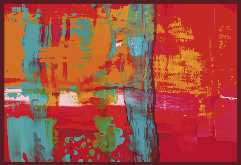 乙烯基地毯几何抽象画笔触 - TenStickers