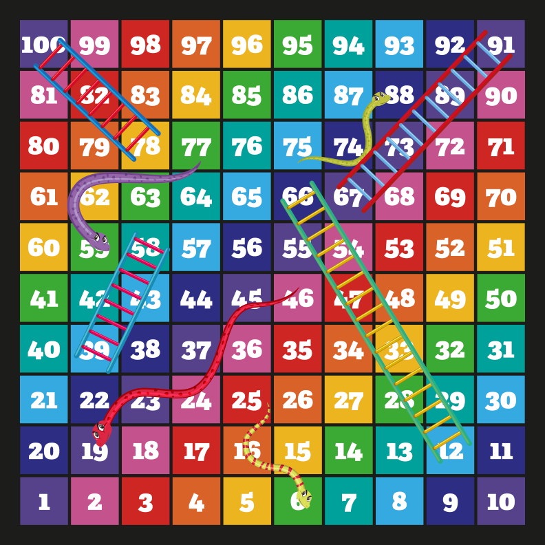 乙烯基地毯游戏爬蛇与楼梯 - TenStickers