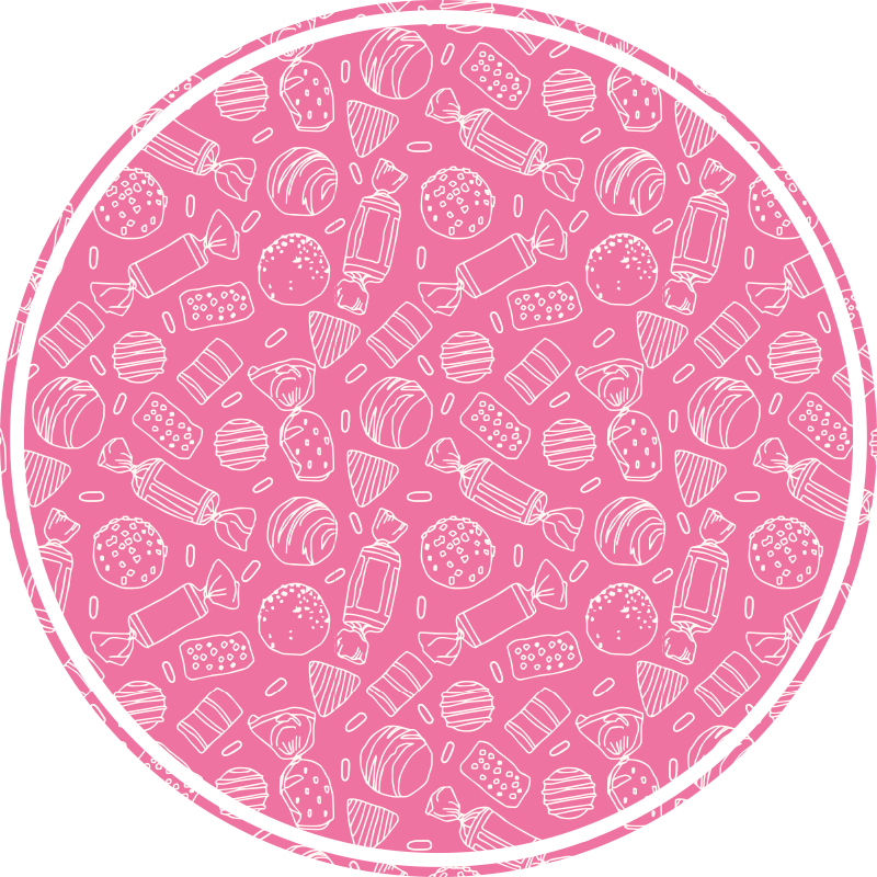 乙烯基地毯卡德妮粉色图案 - TenStickers