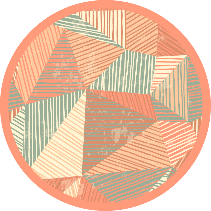 乙烯基地毯几何三角形色彩游戏 - TenStickers